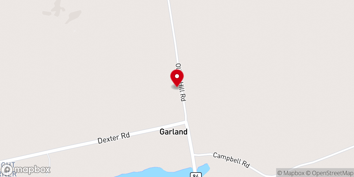 Map showing location of Garland Baptist Church