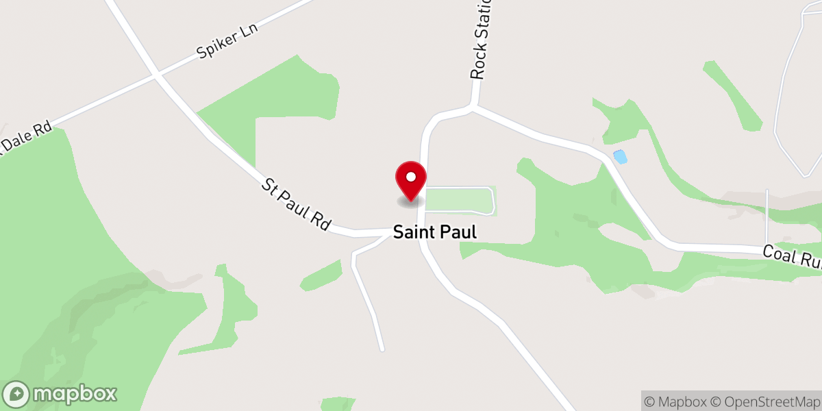 Map showing location of Saint Pauls Church