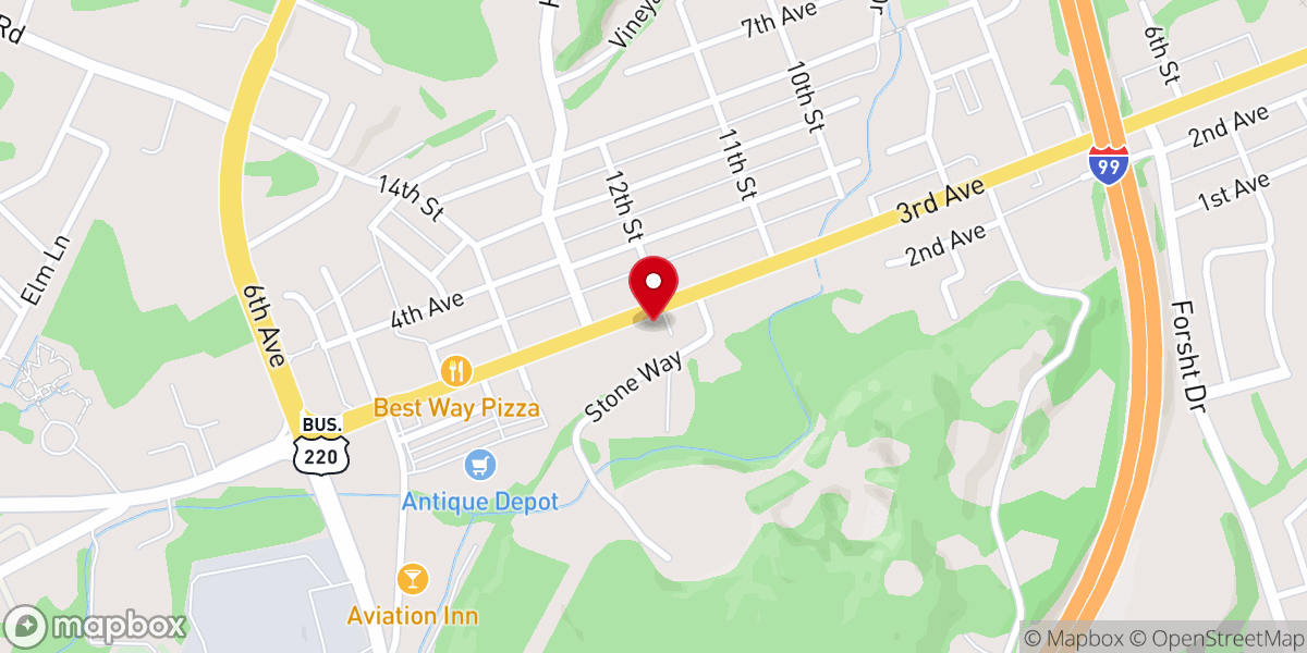 Map showing location of Hicks Memorial Methodist Church