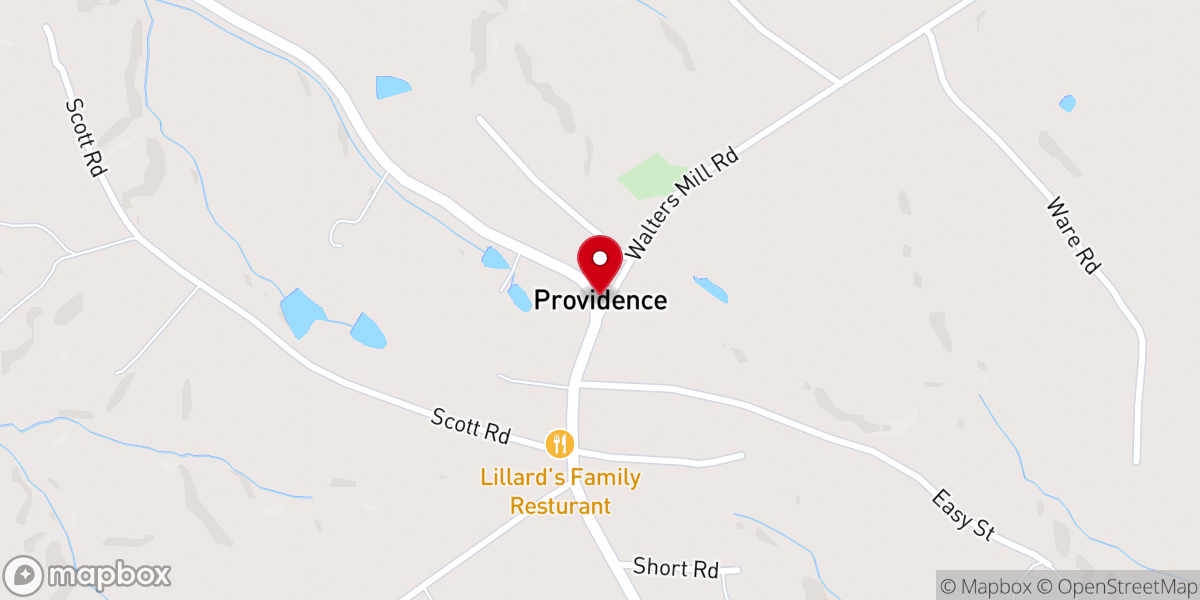 Map showing location of Providence