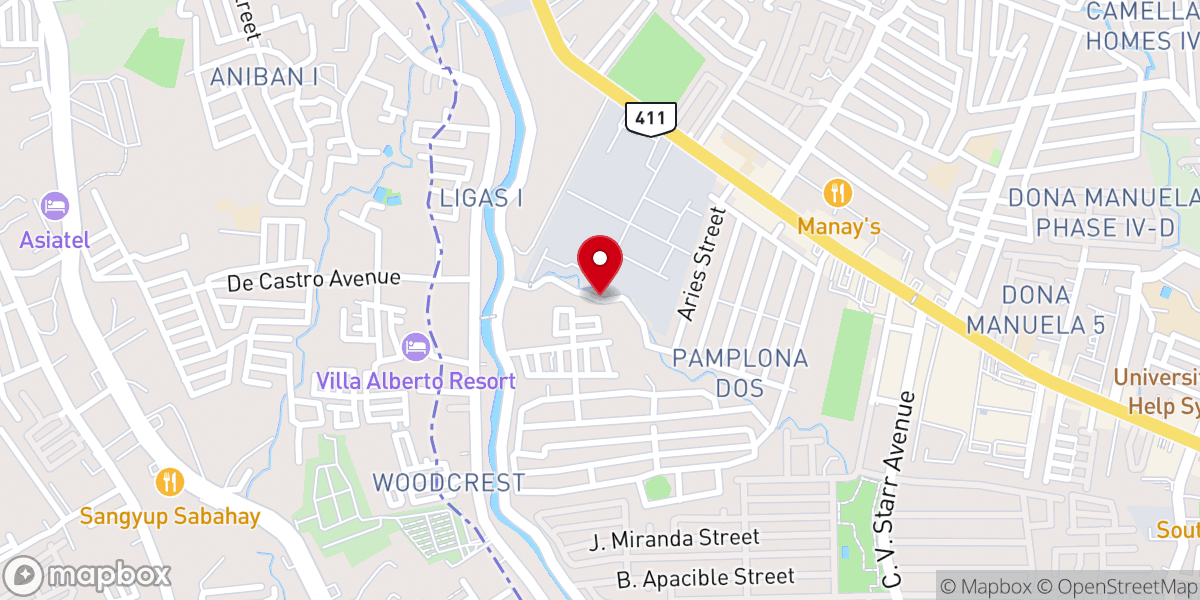 Map showing location of Iglesia Ni Cristo Lokal Ng Pamplona