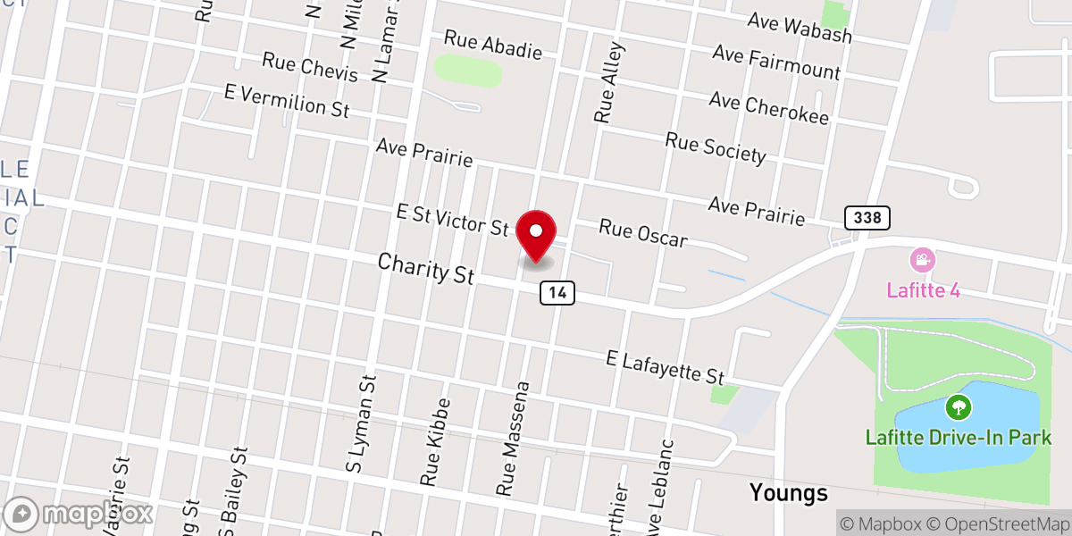 Map showing location of Saint Theresa Catholic Church