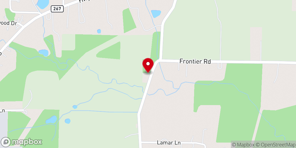 Map showing location of Gum Springs United Methodist Church