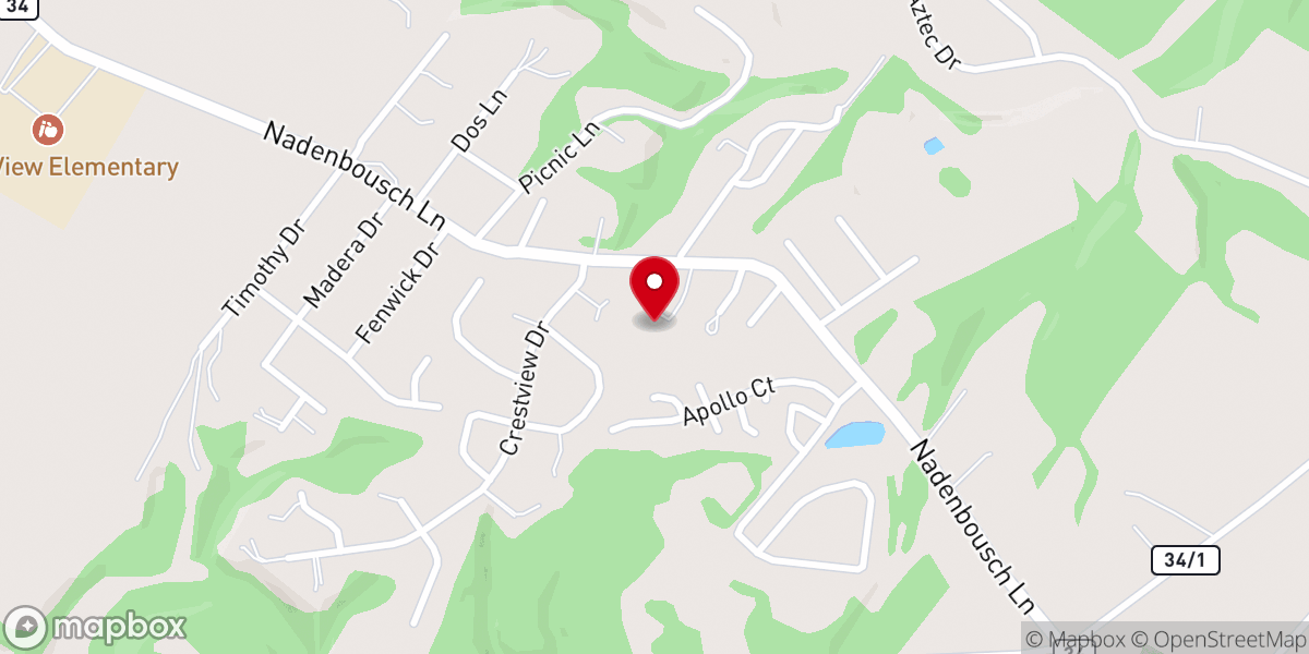 Map showing location of Valley View Chapel