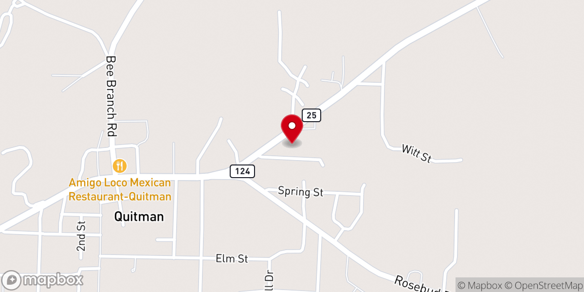 Map showing location of Hope Family Church
