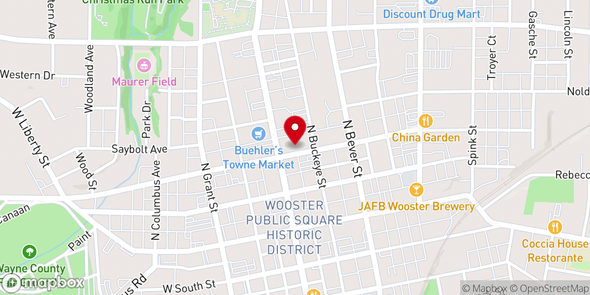 Map showing location of Zion Lutheran Church ELCA