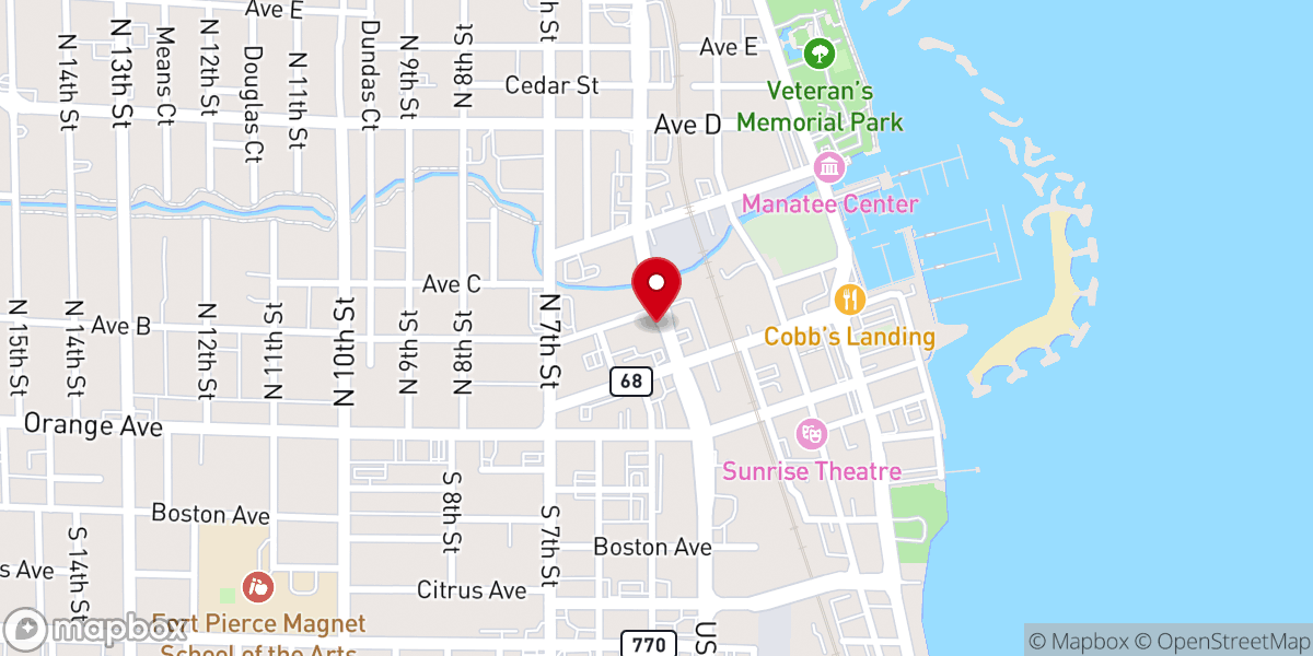 Map showing location of Notre-Dame Mission Catholic Church