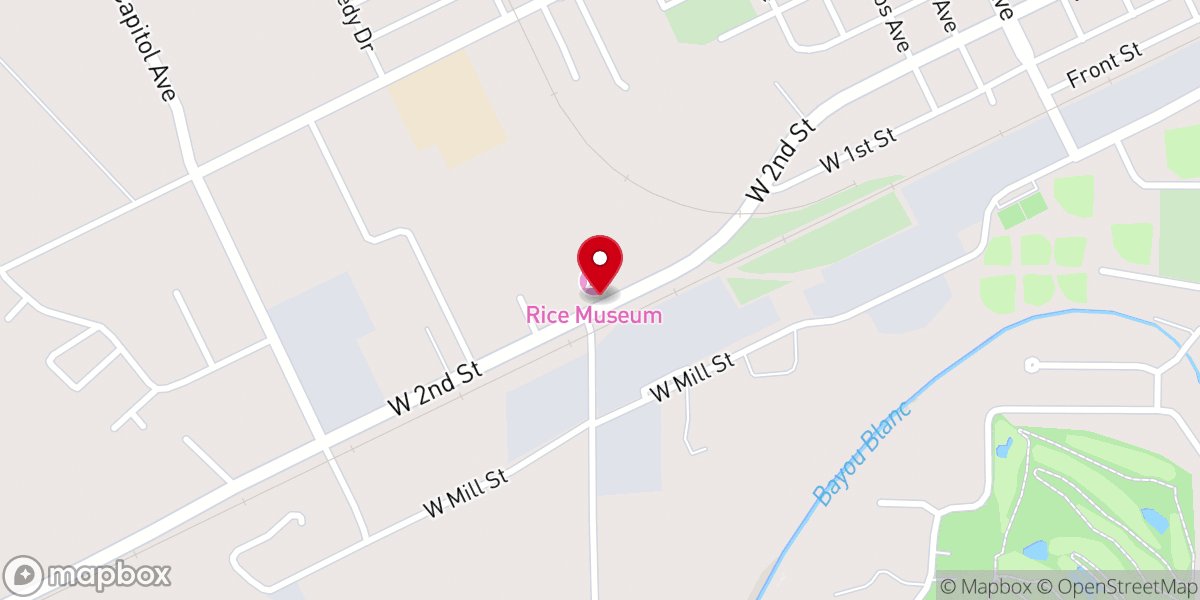 Map showing location of Acadia Parish Recycling Center