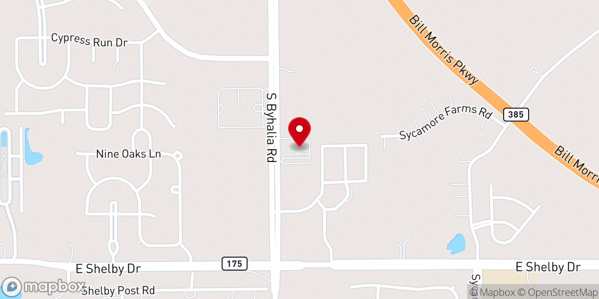 Map showing location of Grace Chapel Assemblies of God
