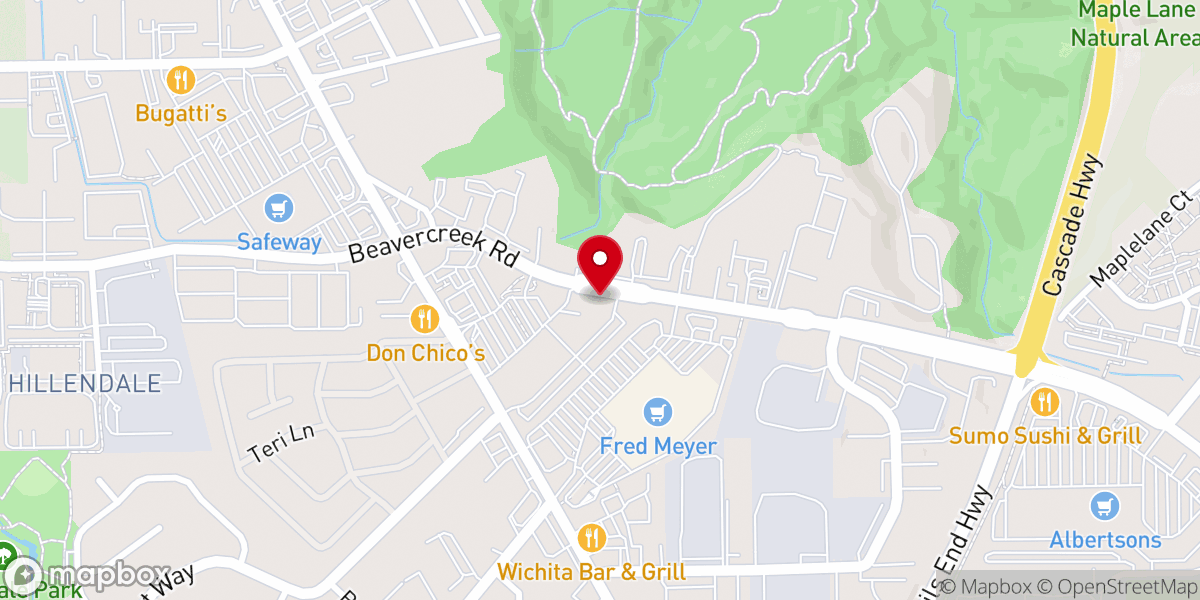 Map showing location of Faith Rock Community Church