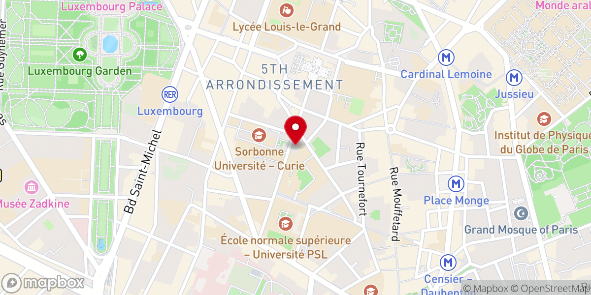 Map showing location of Cathédrale Notre-Dame du Liban