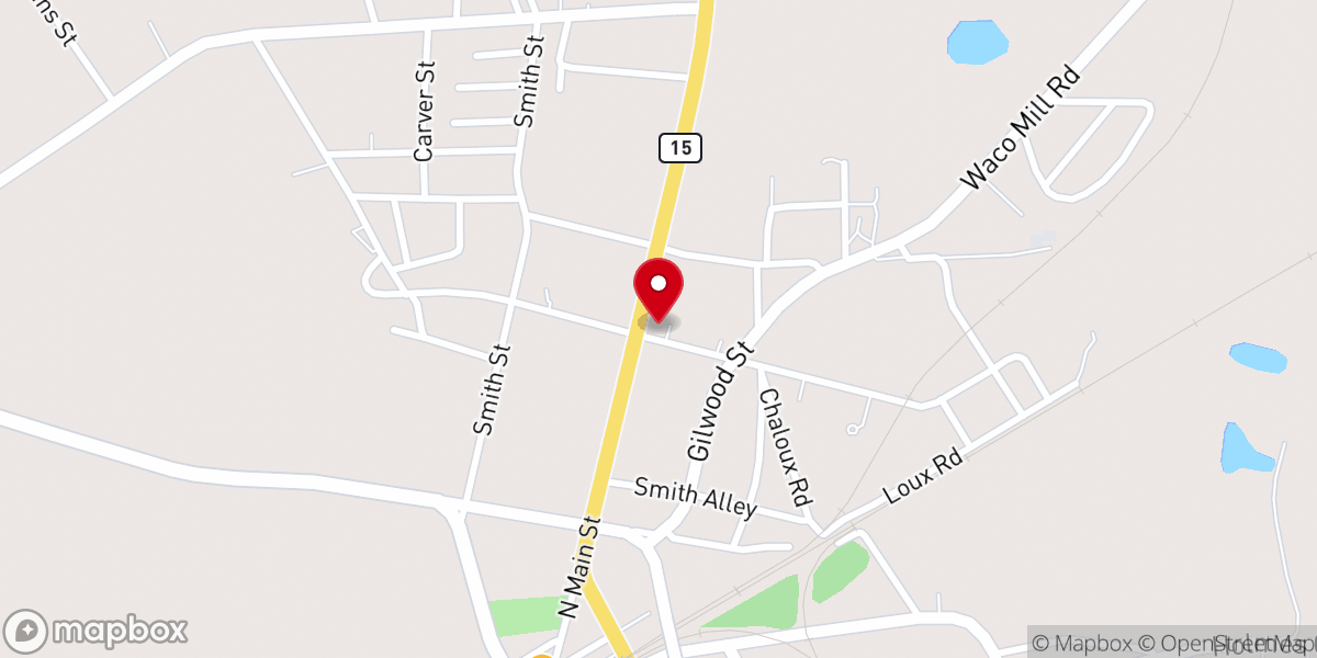 Map showing location of Tennille Christian Church
