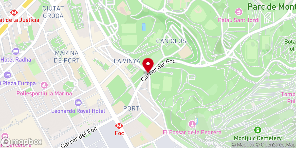 Map showing location of Iglesia Evangelica Bautista China De Barcelona