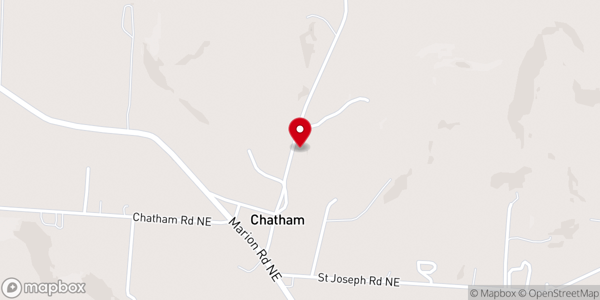Map showing location of Chatham United Methodist Church
