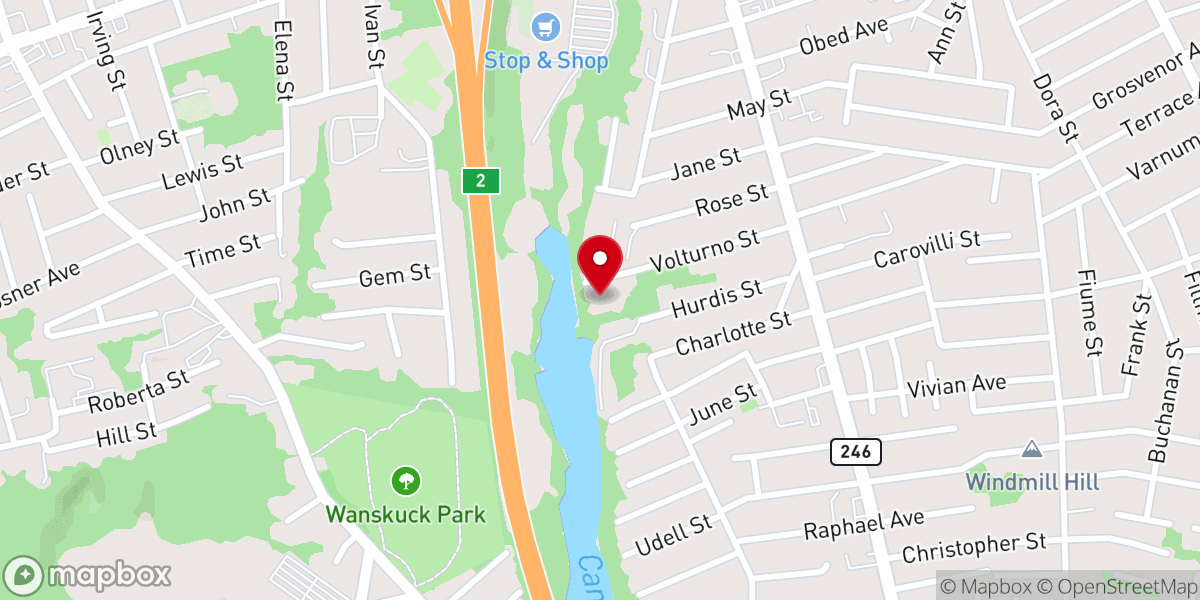Map showing location of Saving Grace Church