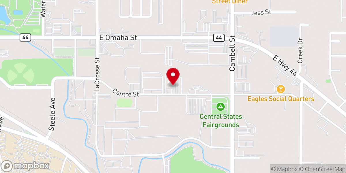 Map showing location of Fountain Springs Church East Location