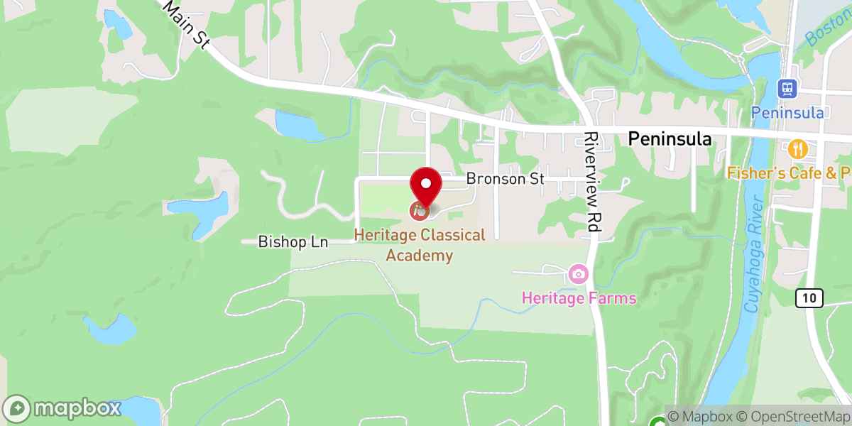 Map showing location of Western Reserve Presbyterian Church (PCA)