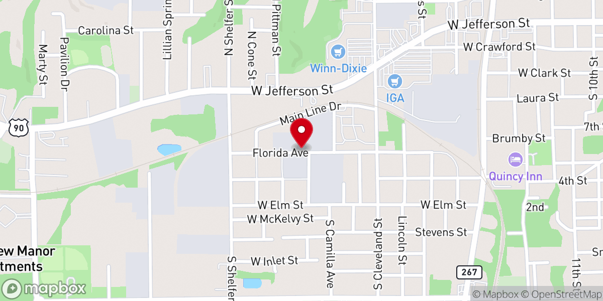 Map showing location of Temple of God Ministries