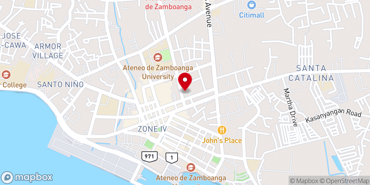 Map showing location of St. Joseph Church