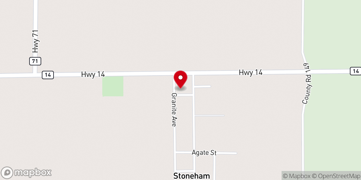 Map showing location of Chapel of the Plains