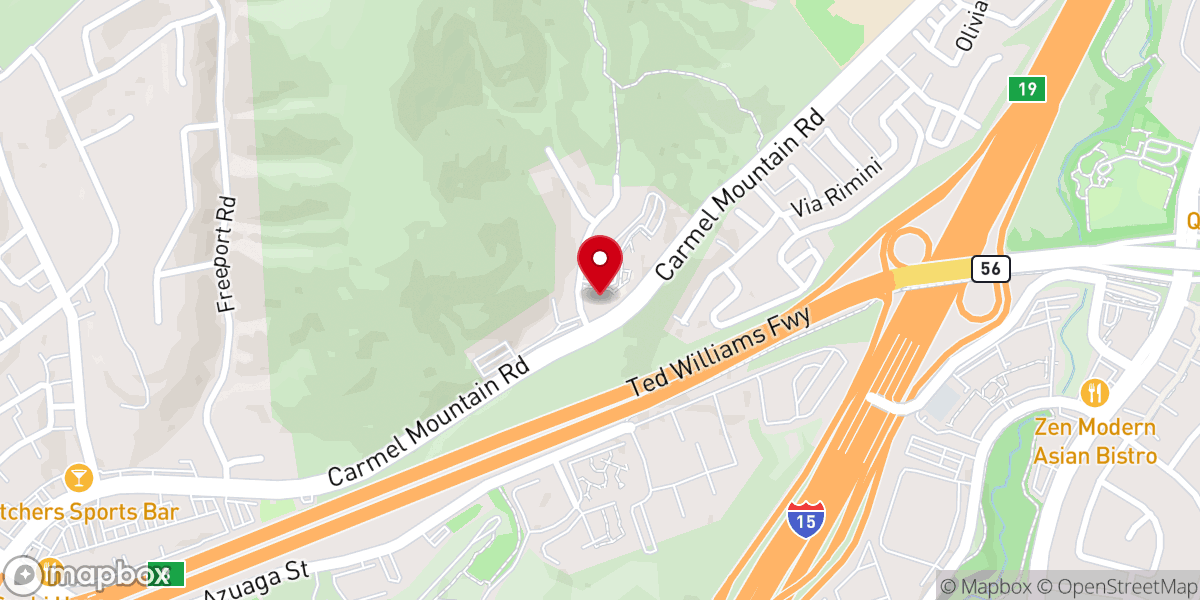Map showing location of Carmel Mountain Church