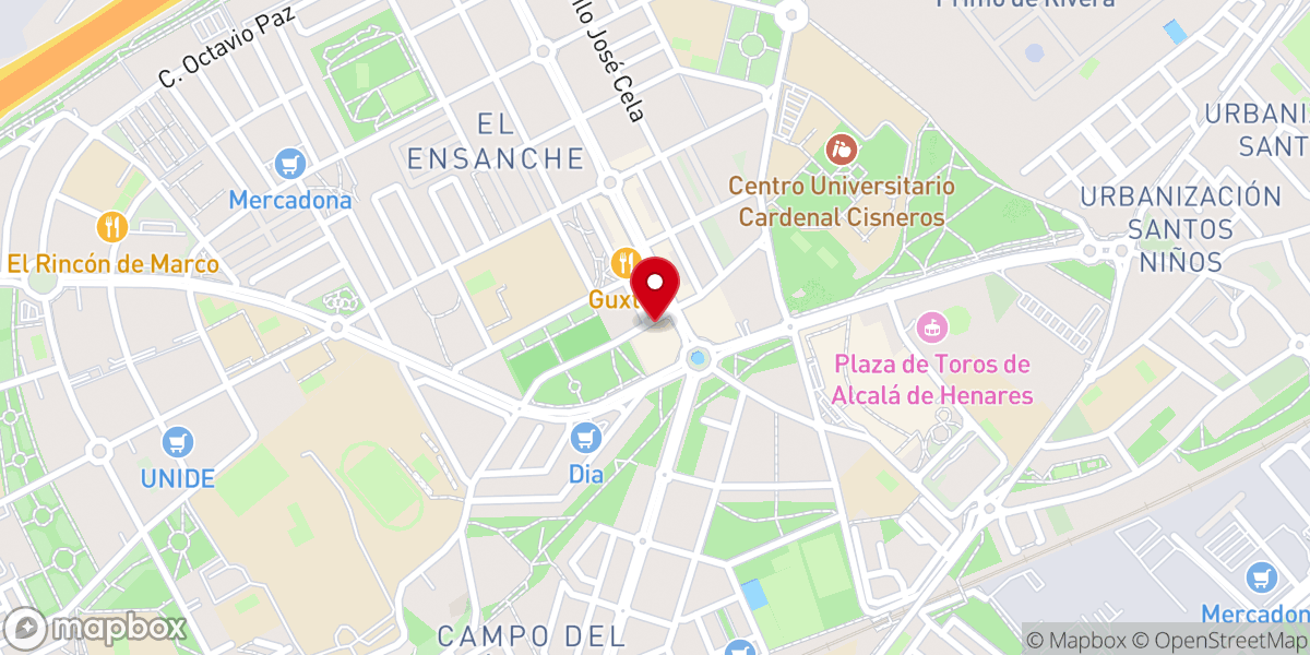 Map showing location of Iglesia Evangélica Bautista de Alcalá de Henares