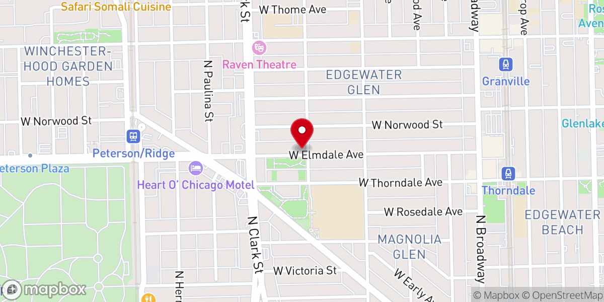 Map showing location of Immanuel Lutheran Chicago, Edgewater