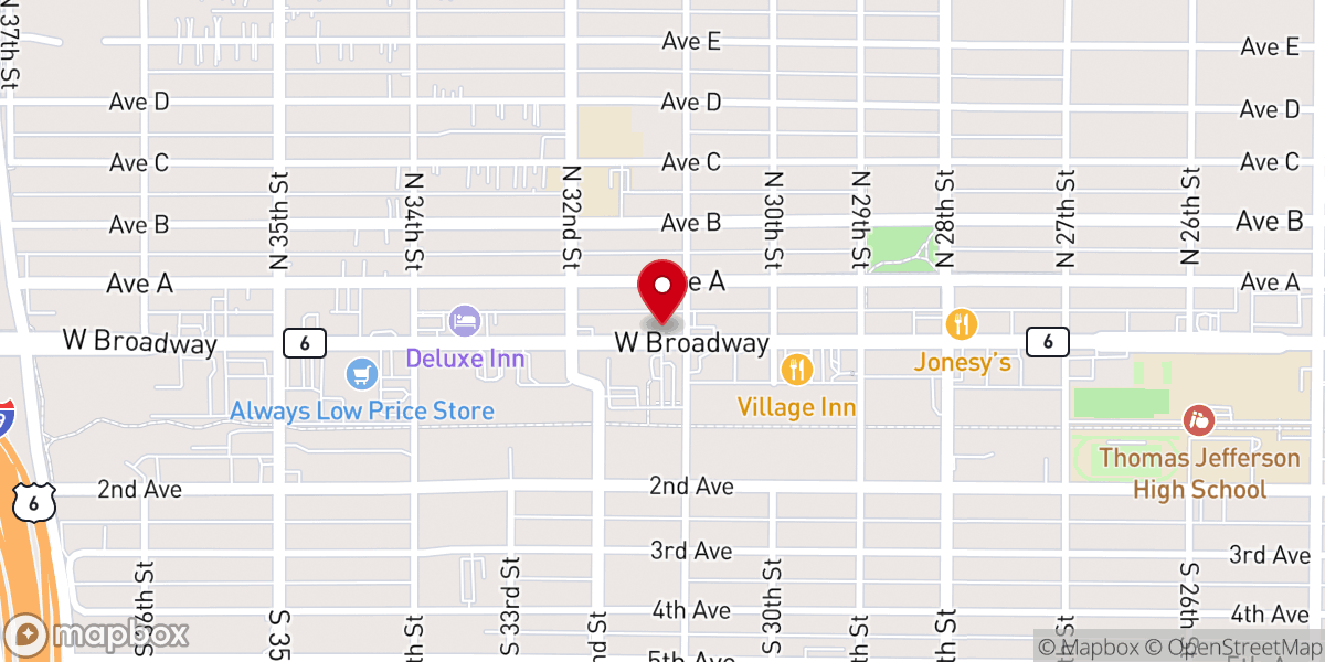 Map showing location of Timothy Lutheran Church