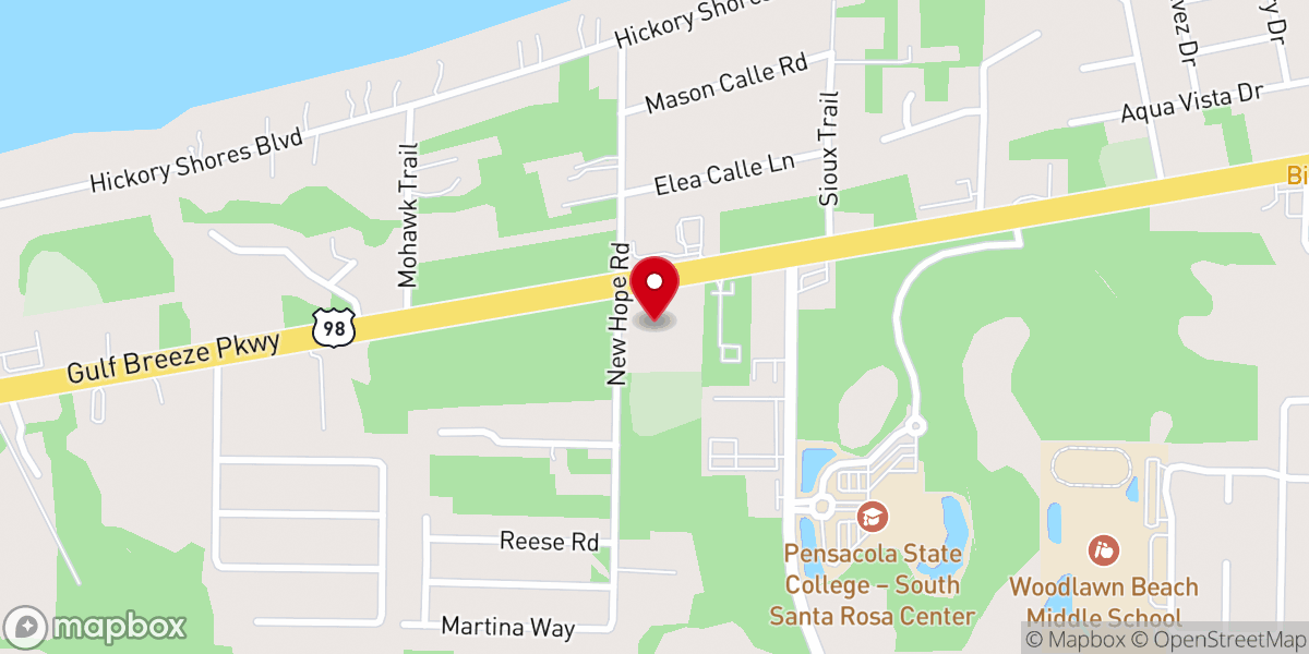 Map showing location of St Paul United Methodist Church