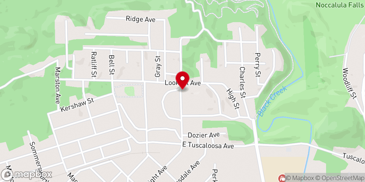 Map showing location of Malone Baptist Church
