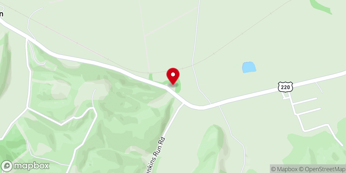 Map showing location of Baker's Chapel United Methodist Church