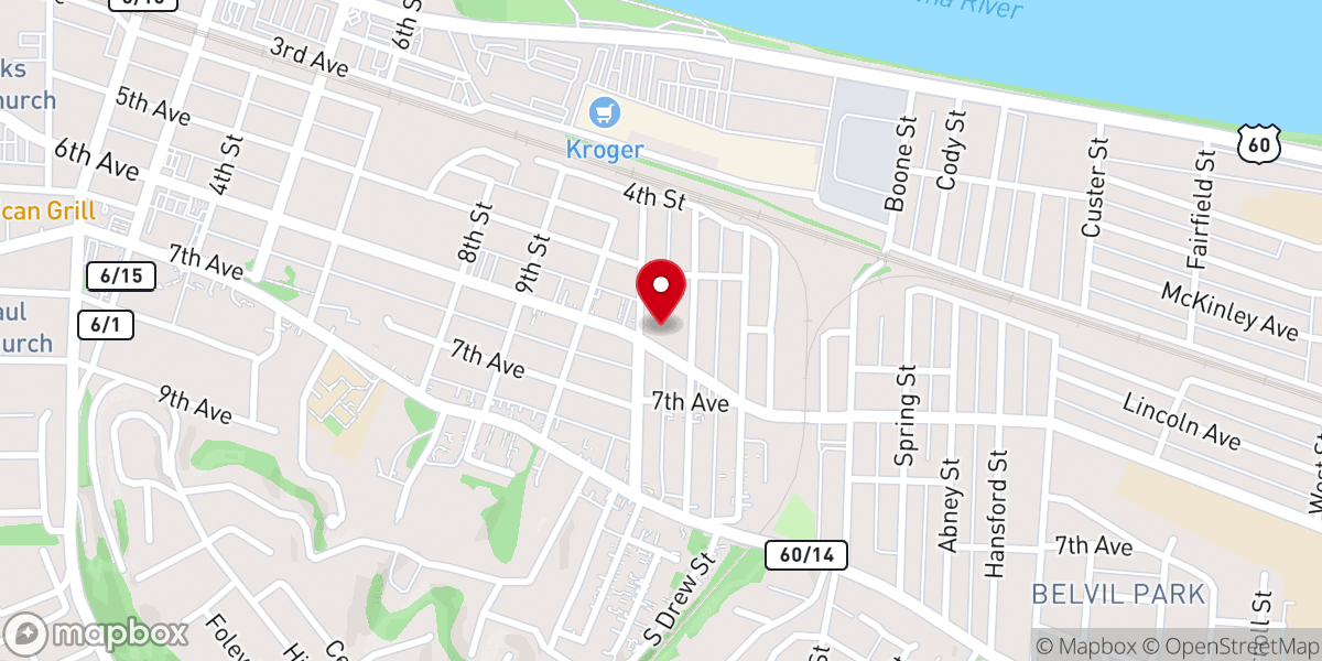 Map showing location of Saint Francis Parish Center