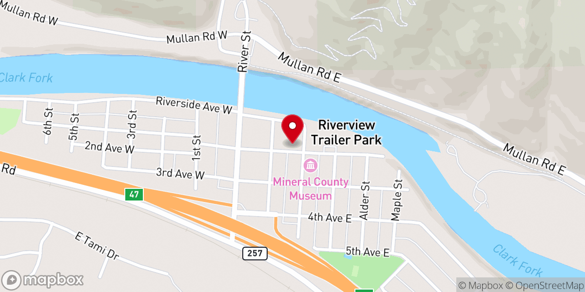 Map showing location of Saint Mary Queen of Heaven Catholic Church