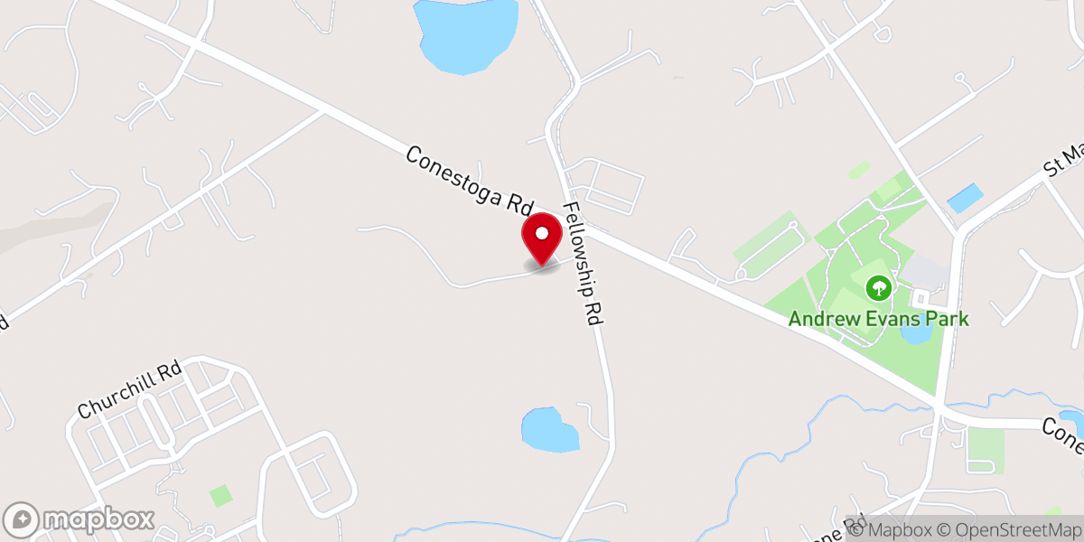 Map showing location of St. Matthew’s Lutheran Church