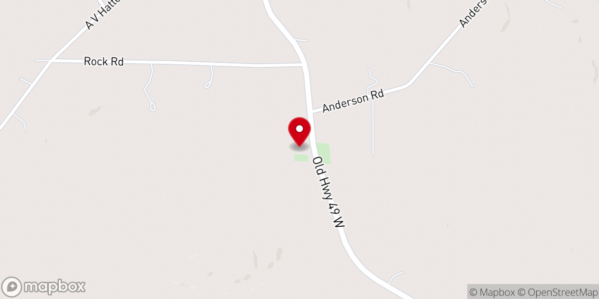 Map showing location of Mineral Springs Baptist Church