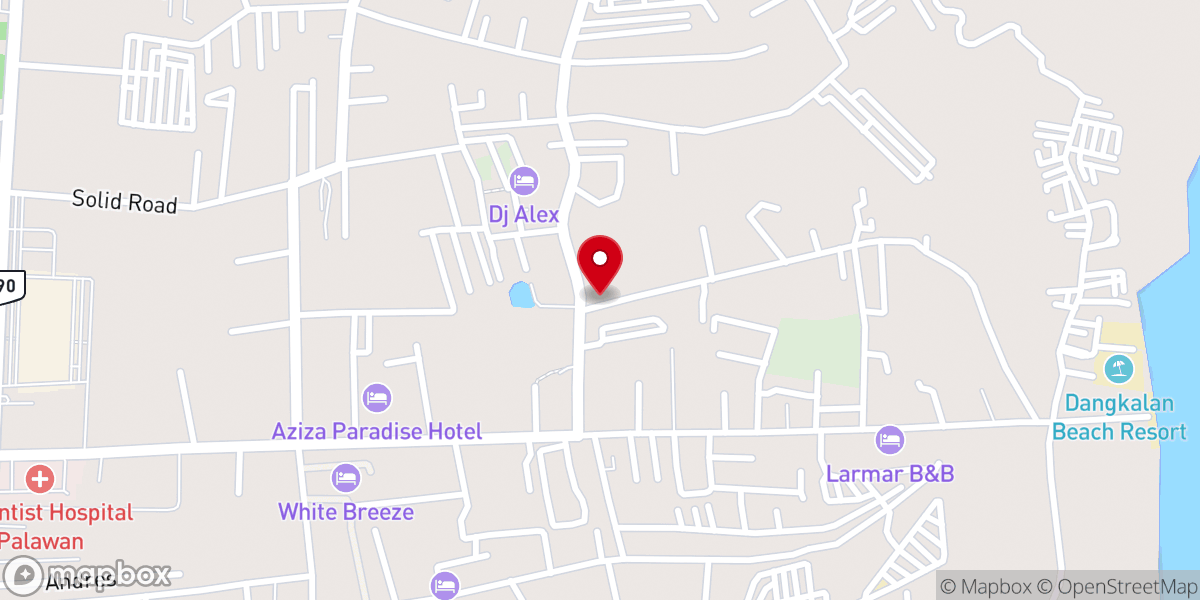 Map showing location of Bethany Baptist Mission - Puerto Princesa City