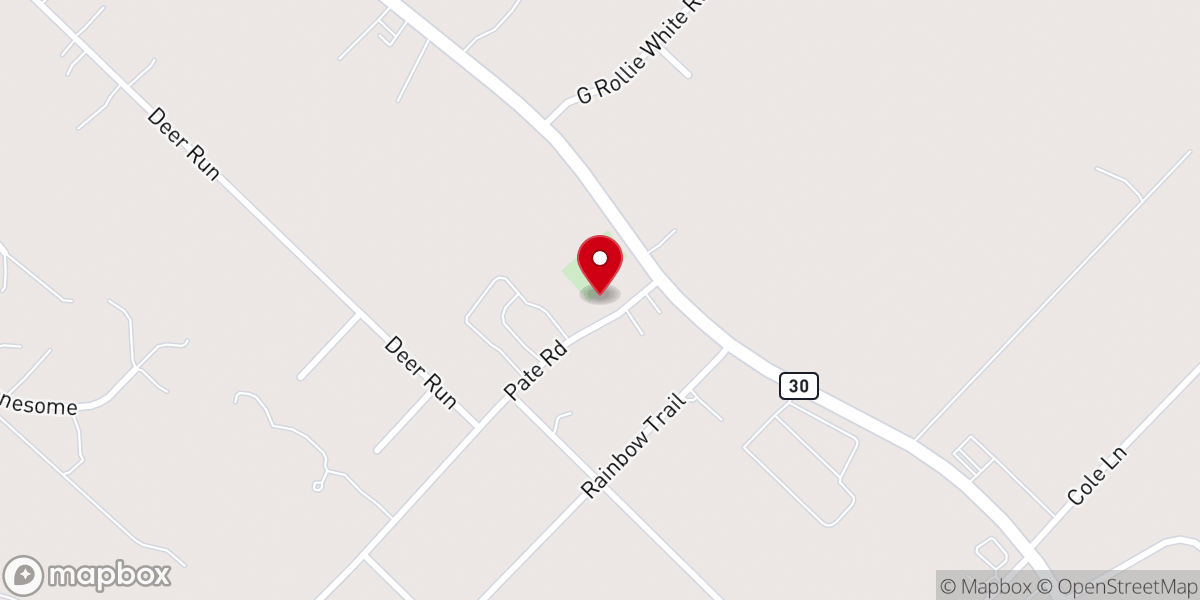 Map showing location of Bright Light Church