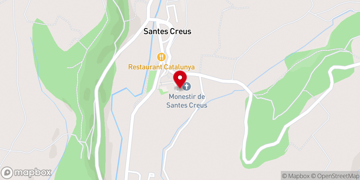 Map showing location of Reial Monestir de Santes Creus