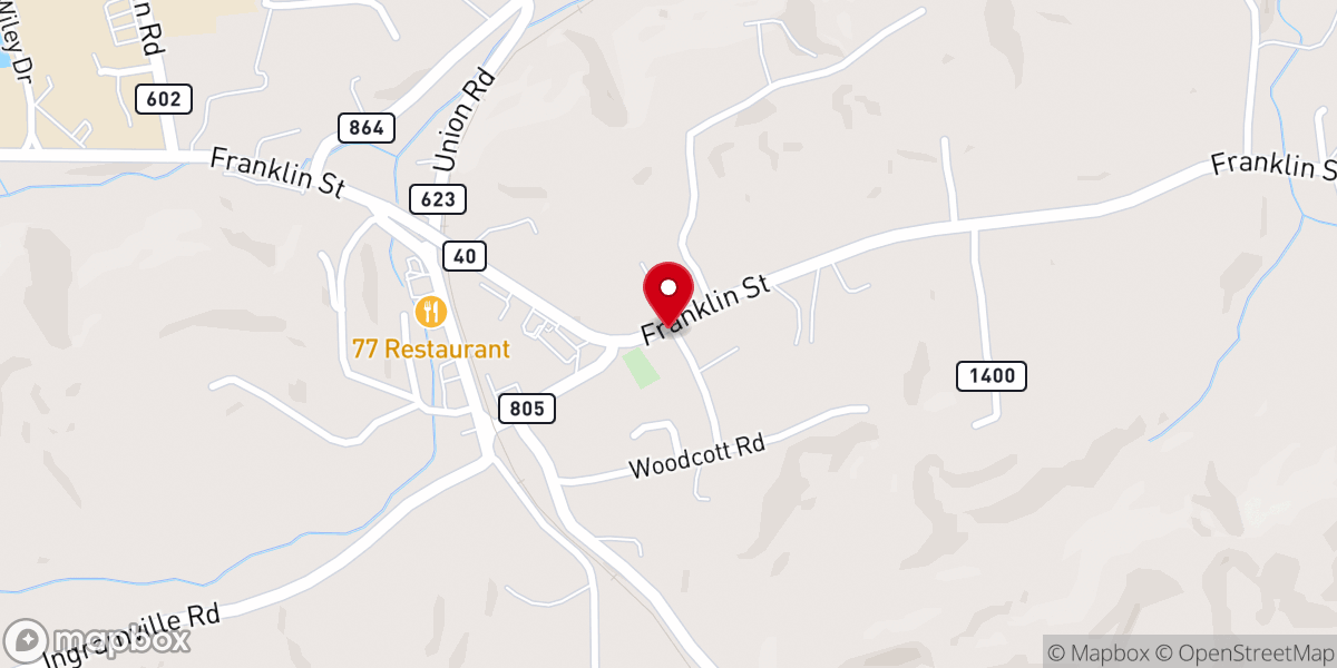 Map showing location of St James United Methodist Church