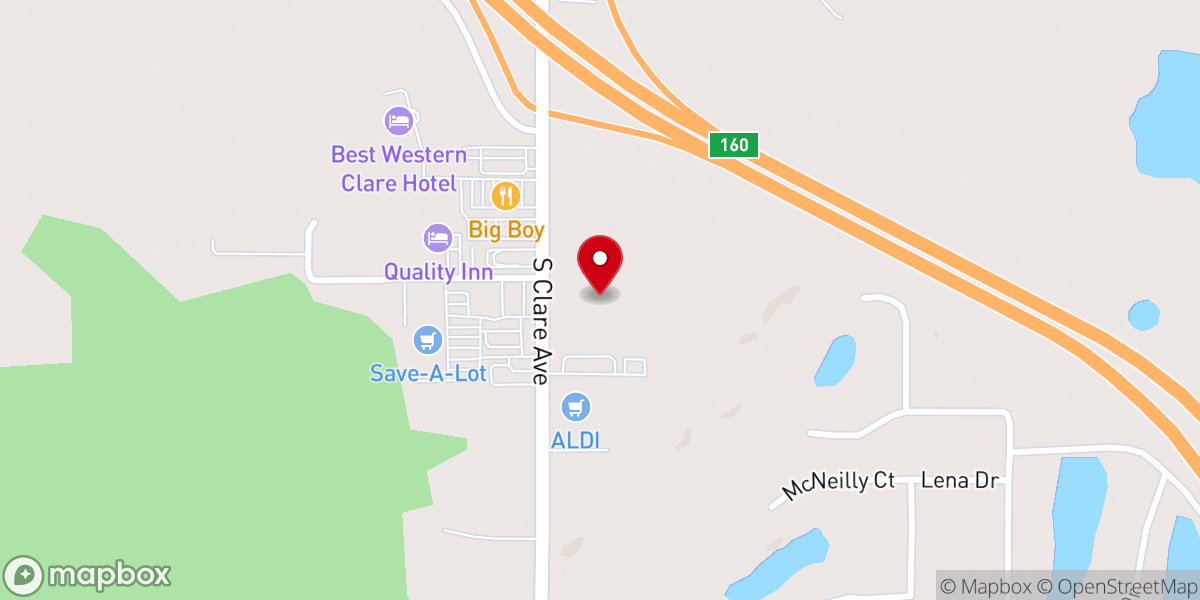 Map showing location of Prince of Peace Lutheran Church