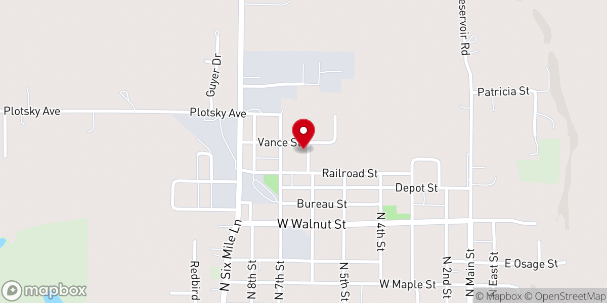 Map showing location of Davis Temple Pentecostal Church