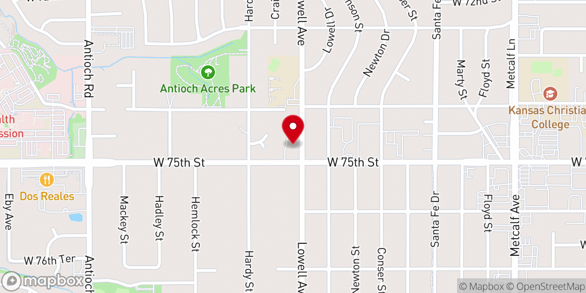 Map showing location of Deaf Liberty Baptist Church