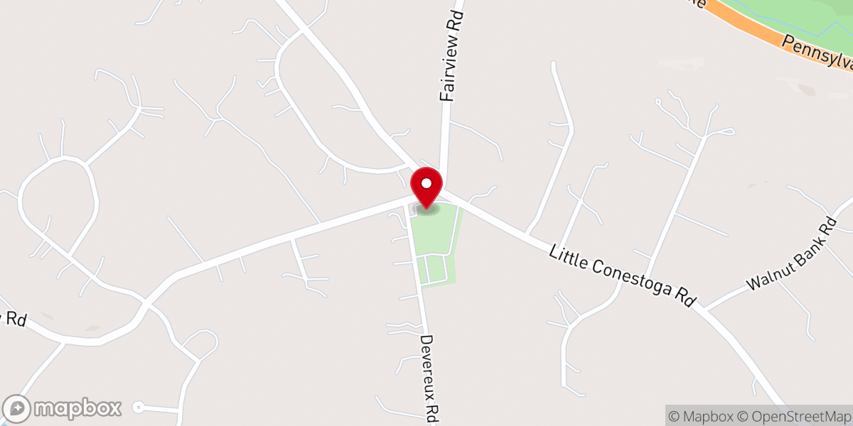 Map showing location of Providence Church Fairview