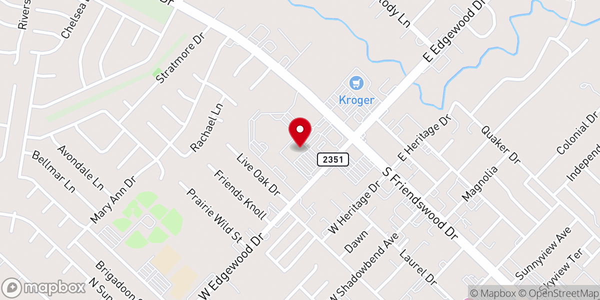 Map showing location of New Hope Church - Friendswood Campus