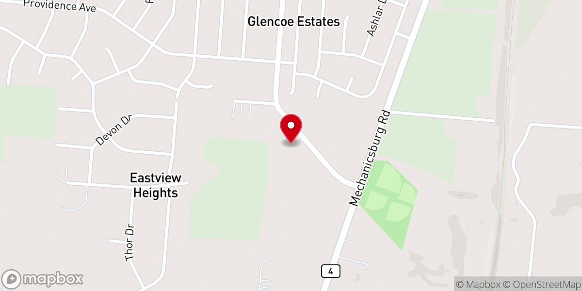 Map showing location of Middle Urbana Missionary Baptist Church
