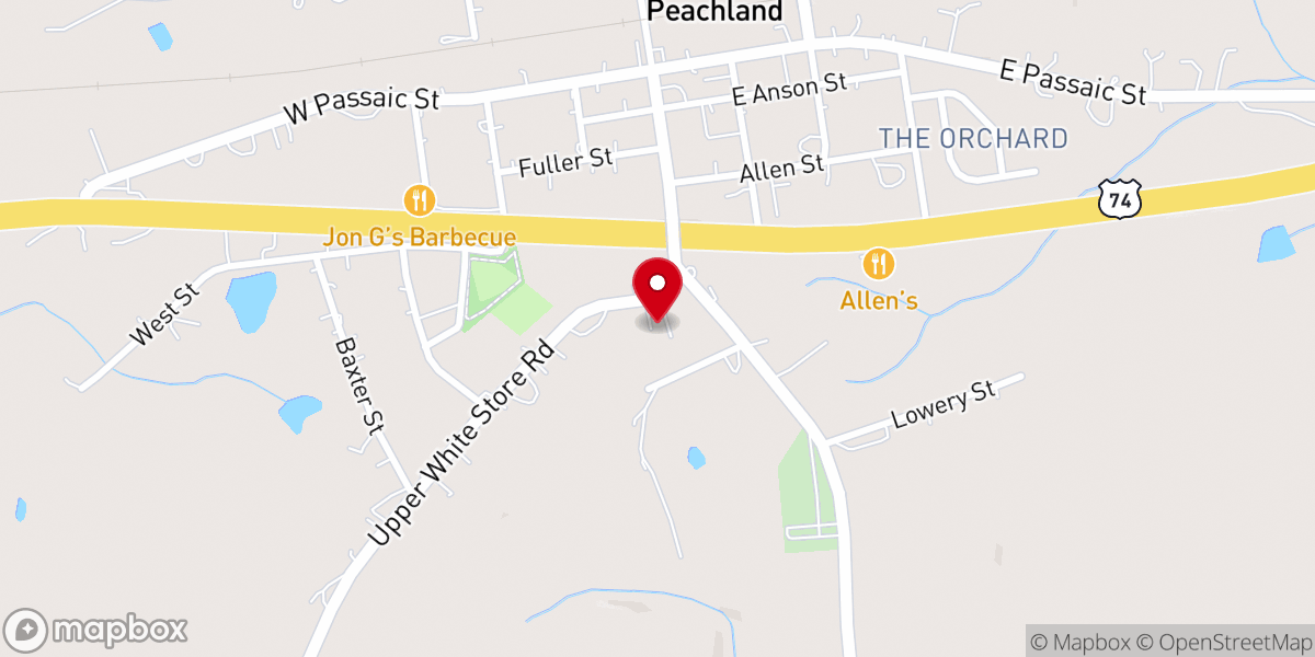 Map showing location of Lawyer Springs Primitive Baptist Church