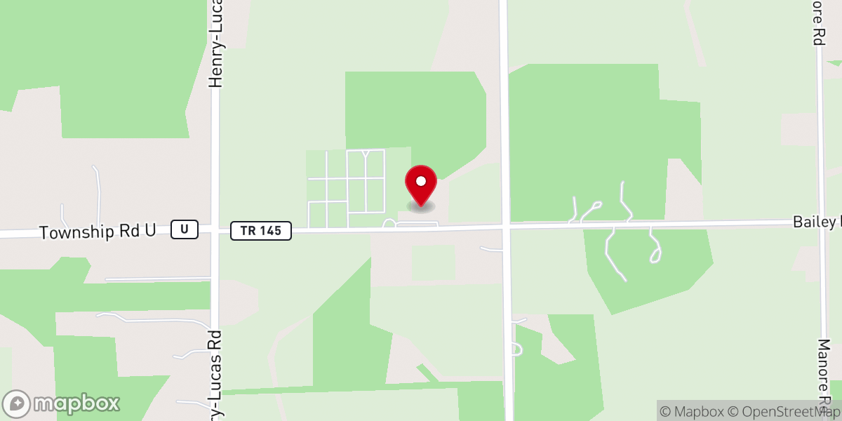 Map showing location of Bethany Baptist Church