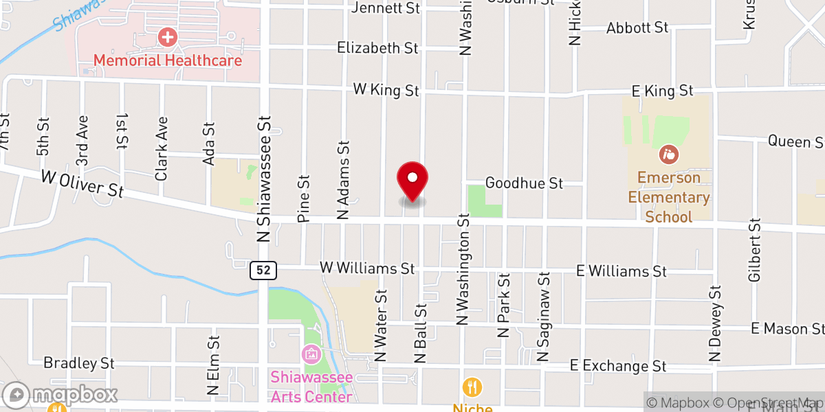 Map showing location of Cornerstone Church