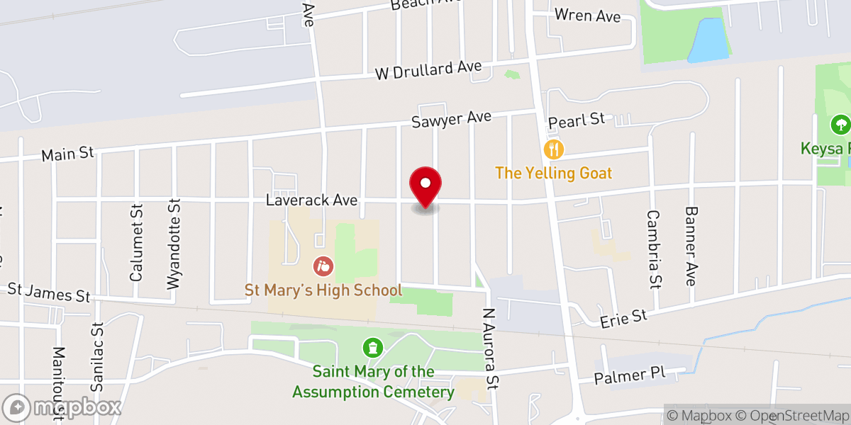 Map showing location of Lancaster Bible Tabernacle
