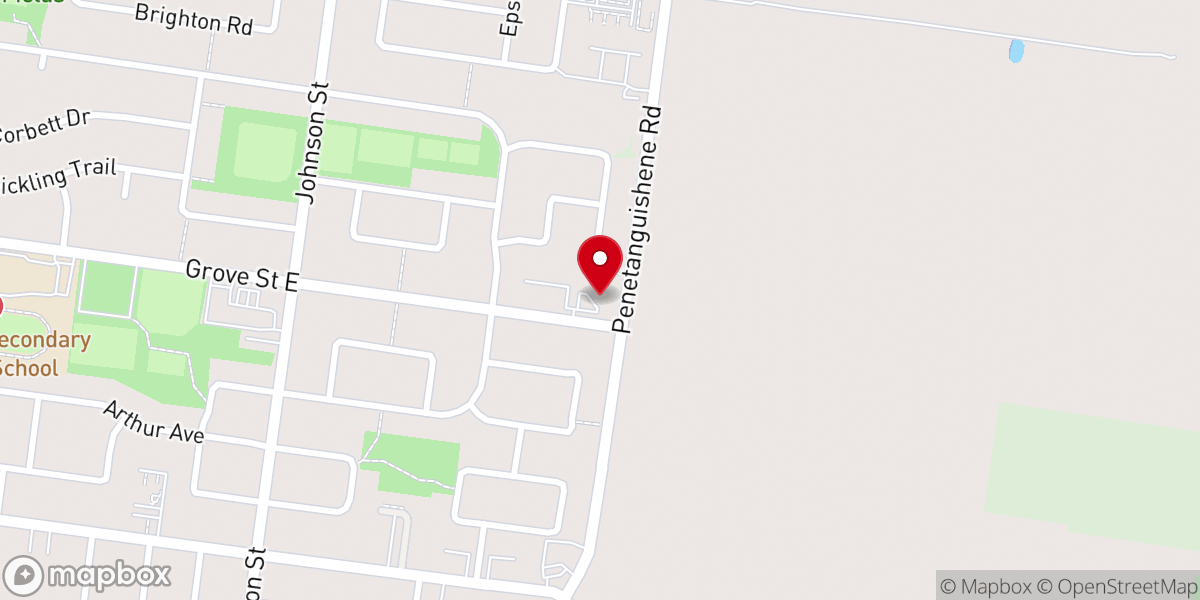 Map showing location of First Baptist Church